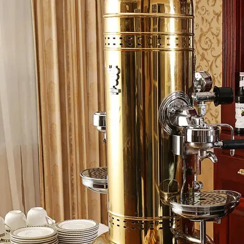 The gold espresso machine